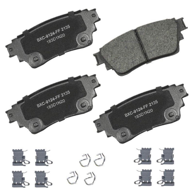 وسادات الفرامل الخلفية من السيراميك Bendix Premium SBC2135 لسيارة Mitsubishi Eclipse Cross 2020، Eclipse Cross 2024-2022، Outlander 2021-2017، Outlander PHEV 2023-2018